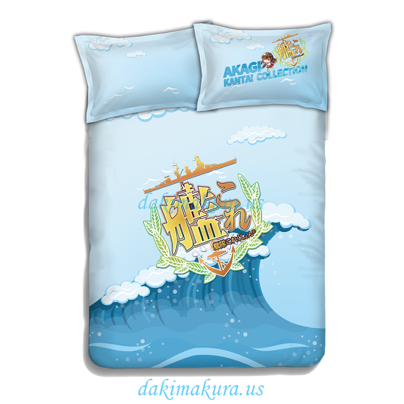 Akagi - Kantai Collection Japanese Anime Bed Blanket Duvet Cover with Pillow Covers